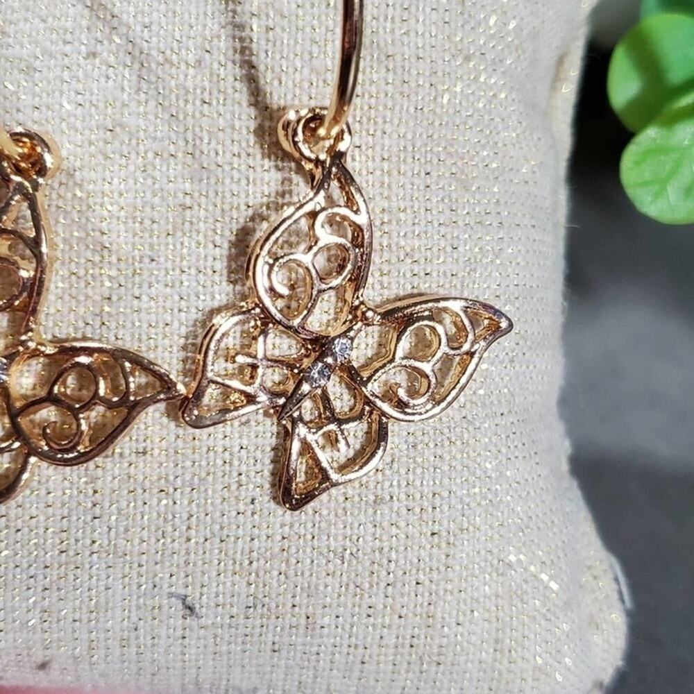 Butterfly Pendant Charm Interchangeable Earrings - image 3